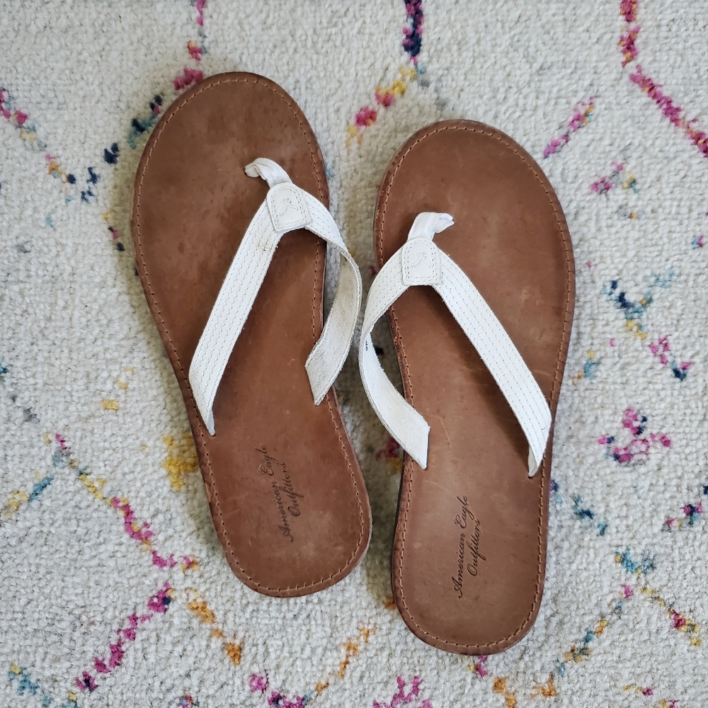 AE leather flip flops